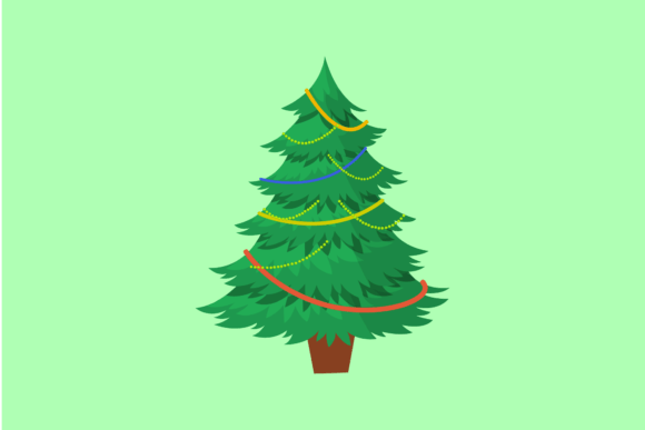 Christmas Tree Vector Design for Crafts and Graphics