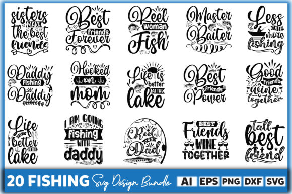 Fishing Svg Design Bundle: Graphics for Crafts and Content