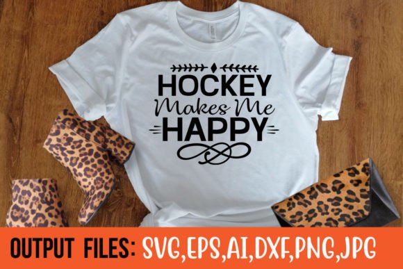 HOCKEY MAKES ME HAPPY Graphics for Crafts