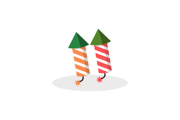 New Year Icons Graphic Art Collection for Designers