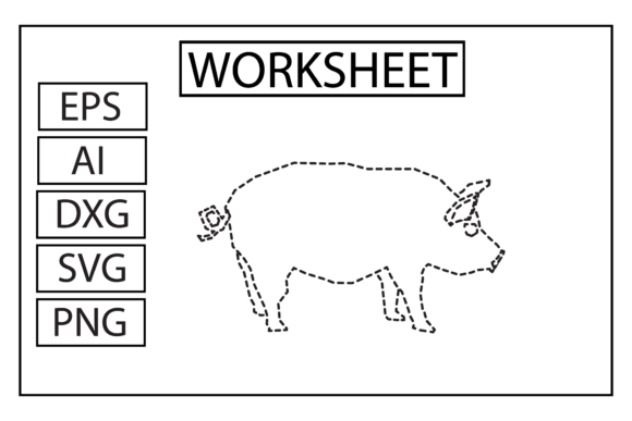 Worksheet Animal Pig Embroidery Review